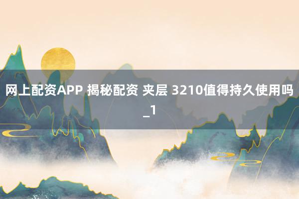 网上配资APP 揭秘配资 夹层 3210值得持久使用吗_1
