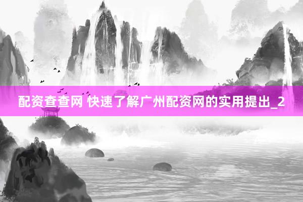 配资查查网 快速了解广州配资网的实用提出_2
